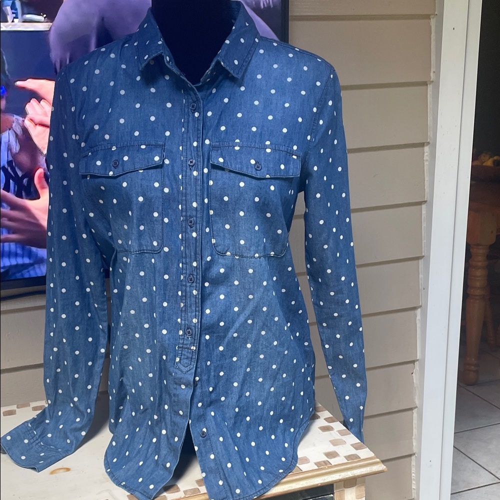 NWT Free Heart Denim Shirt